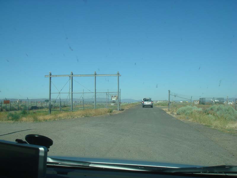 Approaching the unmistakable gate to a Titan I site